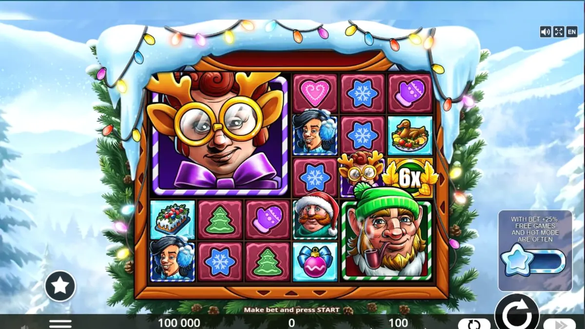 Frozen Barrel Tavern slot machine interface